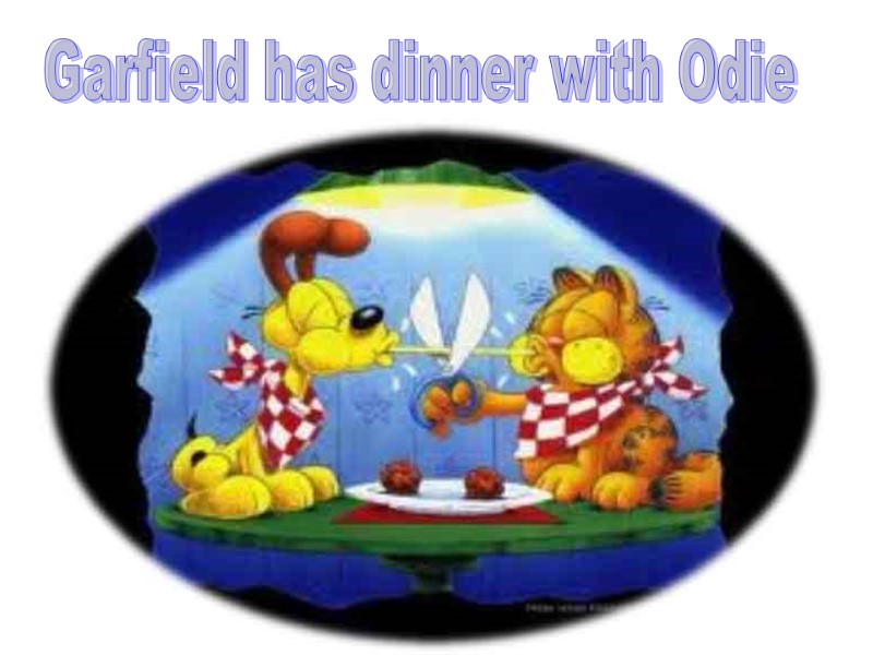 Garfield has dinner with Odie